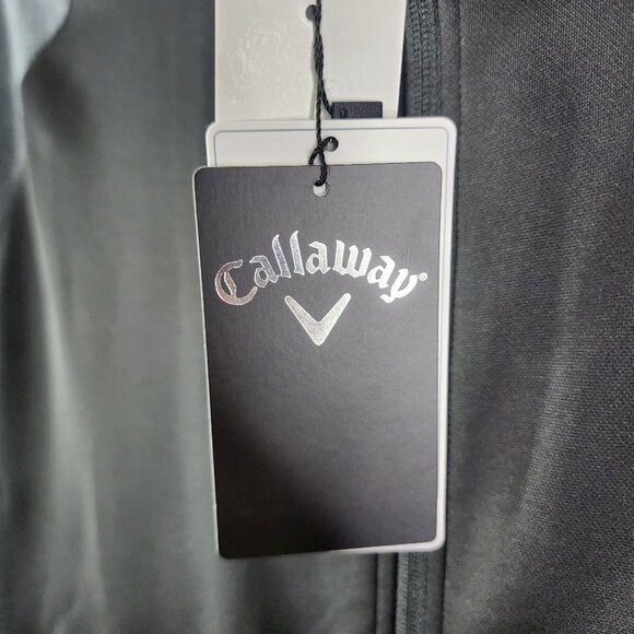 Mens Black & Gray Callaway Jacket Full-Zip Mock Neck Long Sleeve XXL - Picture 8 of 15